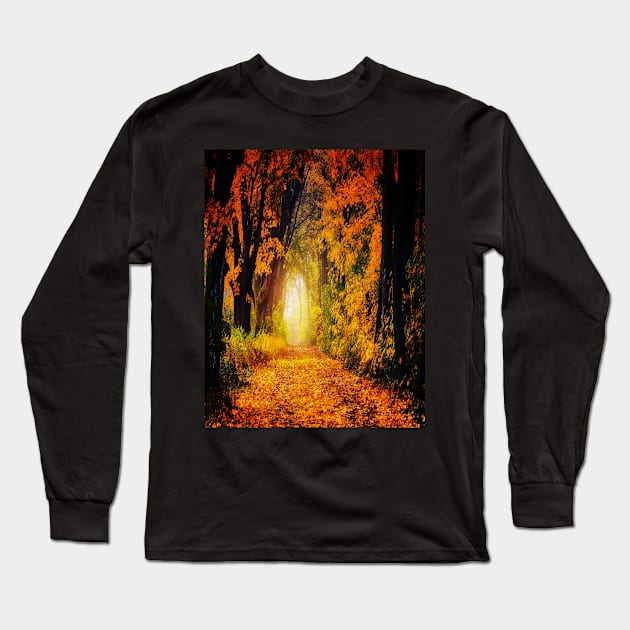 Fall - Landscape Long Sleeve T-Shirt by All my art